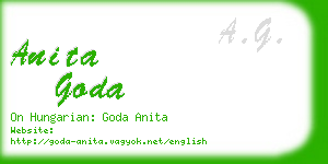 anita goda business card